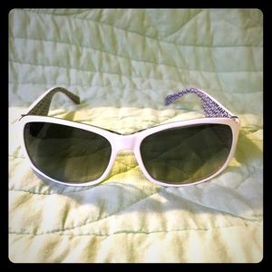 White Coach sunglasses with case & cleaning cloth